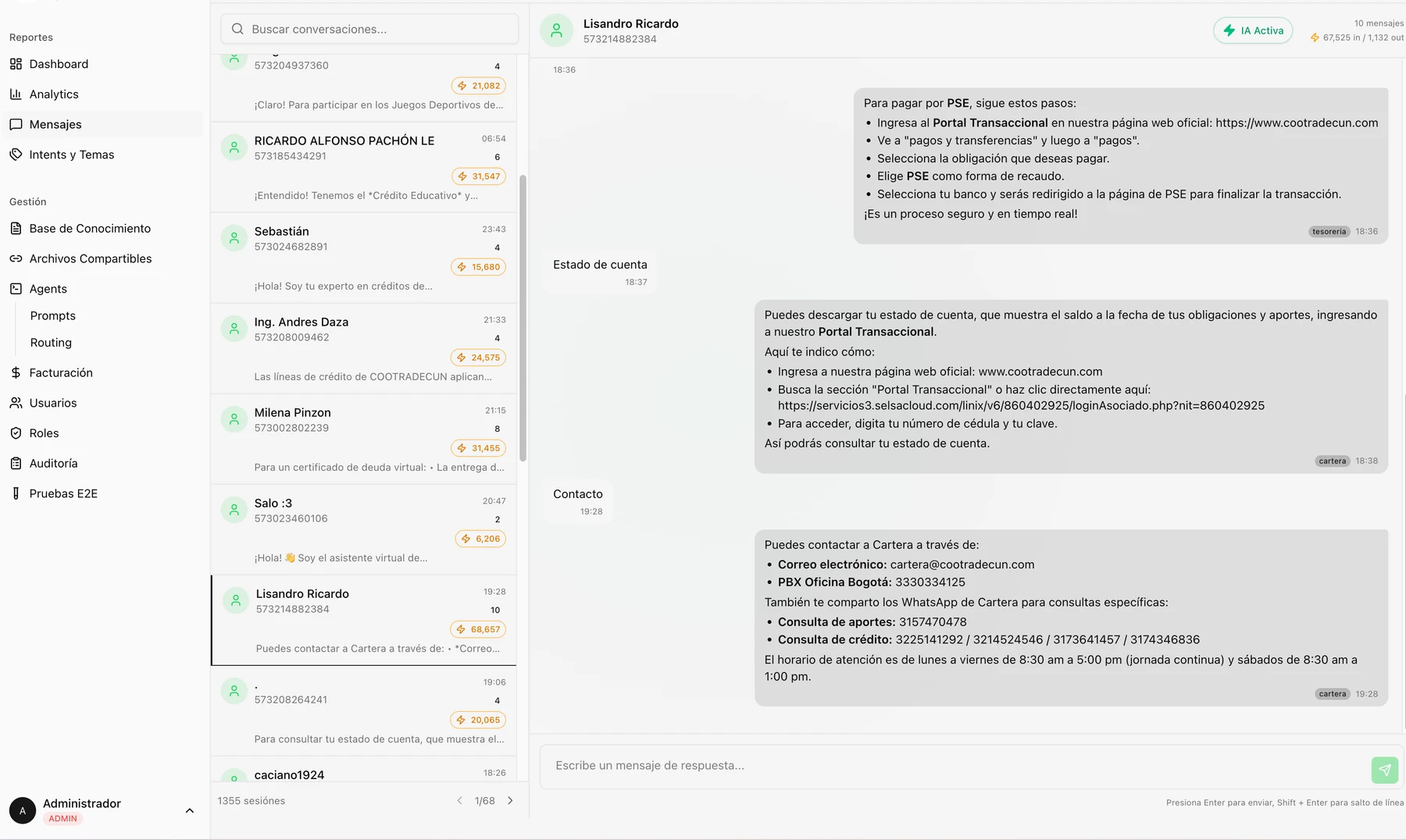 Xplouse Agent · panel de configuración de agentes